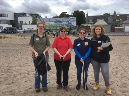 RZSS Green Team at the Wild about Scotland beach clean