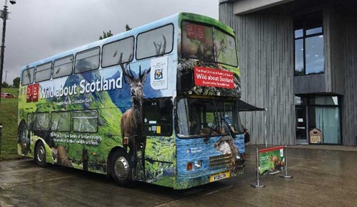 RZSS Wild about Scotland bus ready to receive visitors